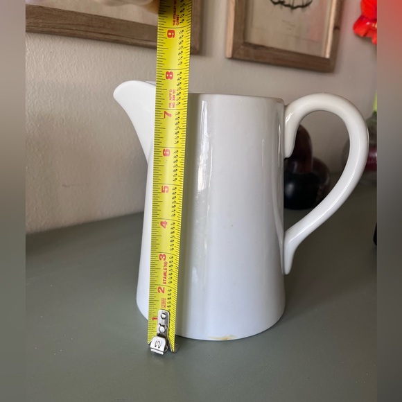 White Ceramic Pitcher - Picture 2 of 2